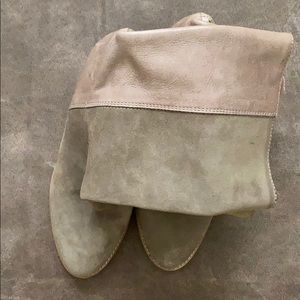 Jimmy Choo leather and suede gold plate boots!